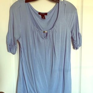 WHBM baby blue top
